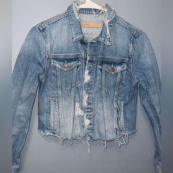 GRLFRND Cara Cropped Jean Jacket in Mary Jane Size XS - Picture 4 of 8